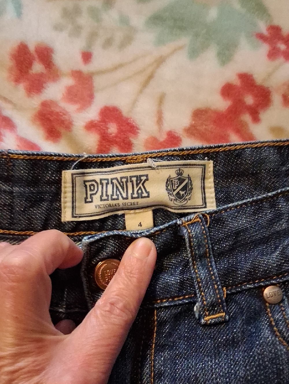 PINK Victoria's Secret Dark Blue High-Rise Jeans "2011"
